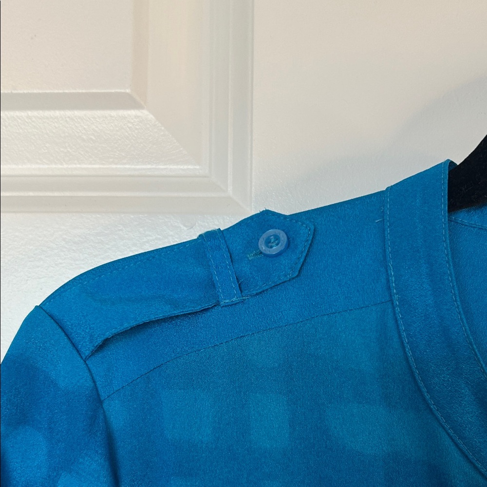 Calvin Klein Teal and Black Women's Blouse - Picture 5 of 9